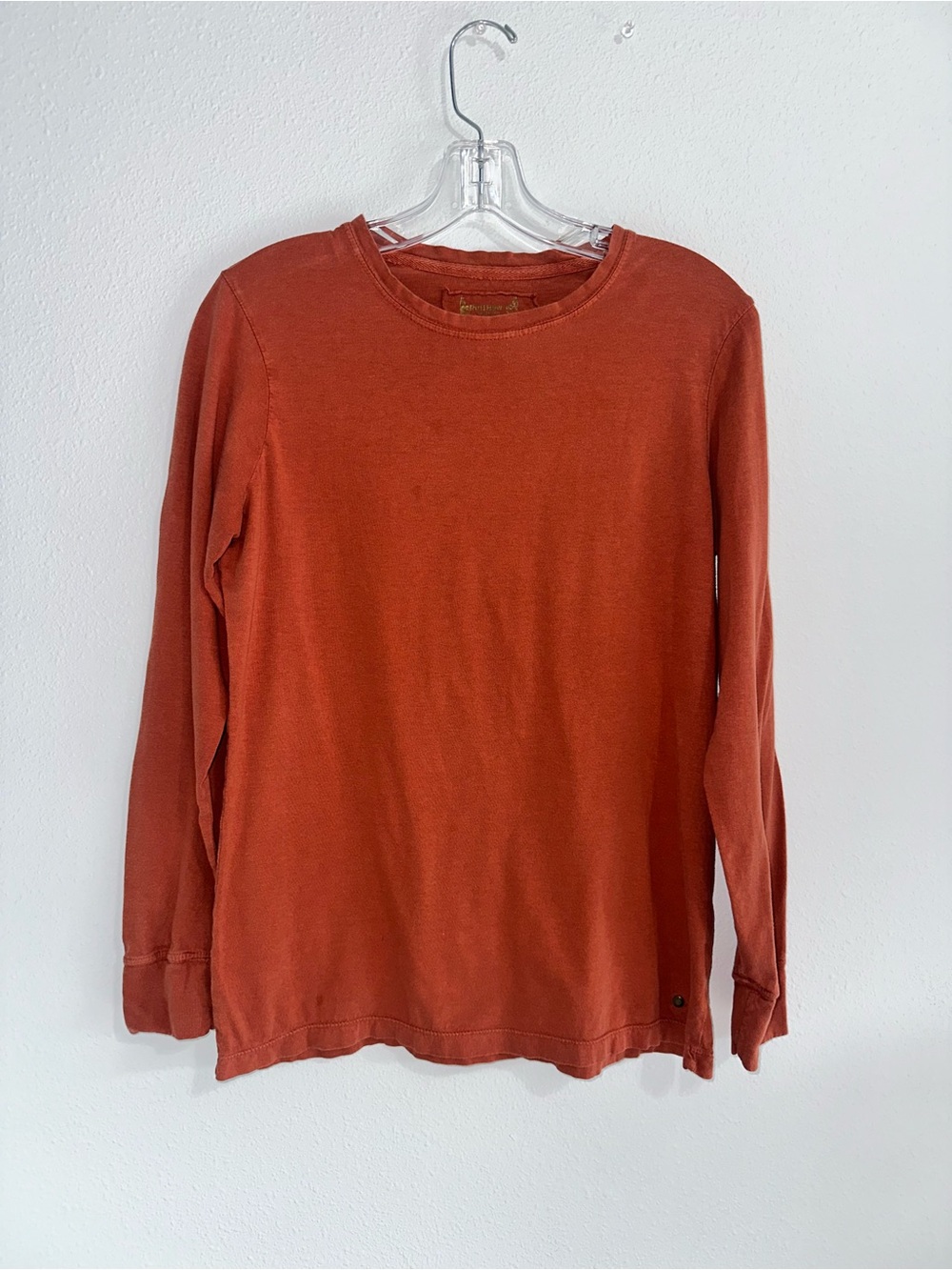 Ruff Hewn Crewneck long sleeve tee - Rust Orange